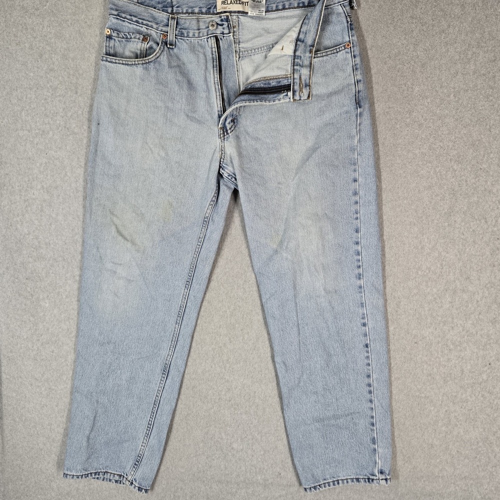 VINTAGE Levi's 550 Men Jeans 36X32 Light Blue Denim Relaxed Fit 30" Inseam Y2K